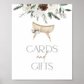 Winter elegante kinderkamer kaarten en cadeaus pos poster (Voorkant)