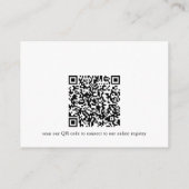 Winter elegante QR-code voor bruidsuitnodiging Informatiekaartje (Achterkant)