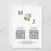 Winter Elegante QR Code Wedding Kaart (Achterkant)
