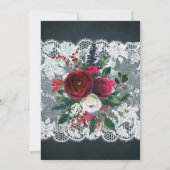 Winter elegante rustieke bloemrijke chic bruidssho kaart (Achterkant)