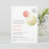 Winter Elegantie Kerstmis Bruiloft Kaart (Staand voorkant)