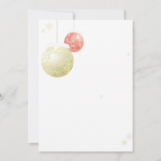 Winter Elegantie Kerstmis Bruiloft Kaart (Achterkant)