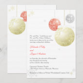 Winter Elegantie Kerstmis Bruiloft Kaart (Voorkant / Achterkant)