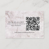 Winter Elegantie Kerstmis Bruiloft Website Informatiekaartje (Achterkant)