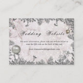 Winter Elegantie Kerstmis Bruiloft Website Informatiekaartje (Voorkant)