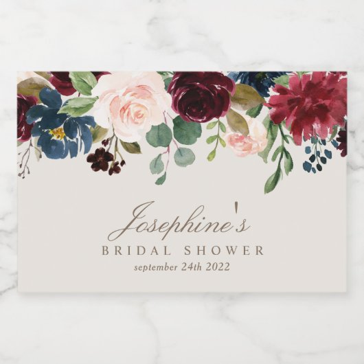 Winter Elegantie Mini Mousserende Wijnfles Etikett Sparkling Wijnetiket (Enkel label)