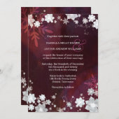 Winter Elegantie Sneeuw Bloemen Bruiloft Kaart (Voorkant / Achterkant)