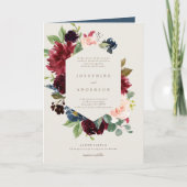 Winter Elegantie Trouw Pocket Uitnodiging (Voorkant)