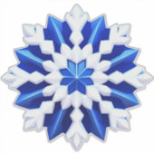Winter Elegantie Vorst Sneeuwvlok Kunst Sticker (Voorkant)