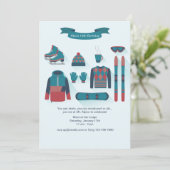 Winter Elementen Uitnodiging (Staand voorkant)