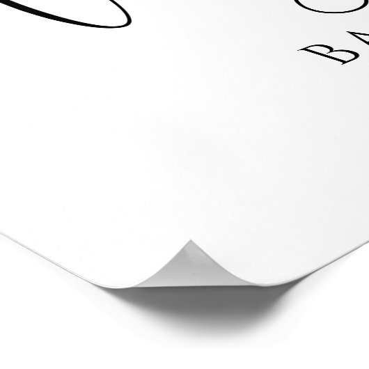 Winter Elephant Baby shower Welkom Poster (Hoek)