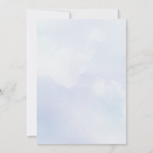 Winter Elephant Snowflake Baby shower Kaart (Achterkant)