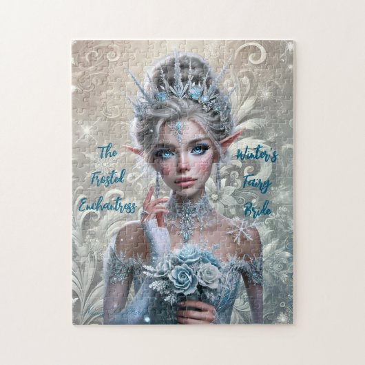 Winter Elf Bruid Magische Winter Wonderland Legpuzzel (Verticaal)