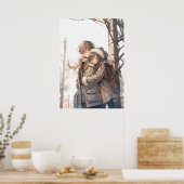 Winter Embrace: Een anime liefde in sneeuwval Poster (Keuken)