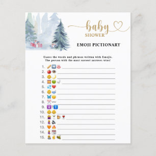 Winter Emoji afbeelding baby shower