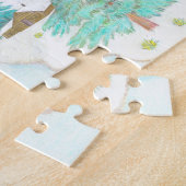 Winter en altijdgroene glanzende poster legpuzzel (Zijkant)