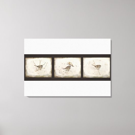 Winter en de Mus Canvas Afdruk (Voorkant)