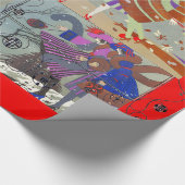 WINTER EN HERFST ART DECO BEAUTY MODE ,red Cadeaupapier (Hoek)