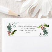 Winter en kerstbessen etiket (Insitu)