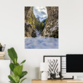 Winter- en lensvallei en -bergen poster (Thuiskantoor)