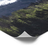 Winter en lente - groene bomen en sneeuwberg poster (Hoek)