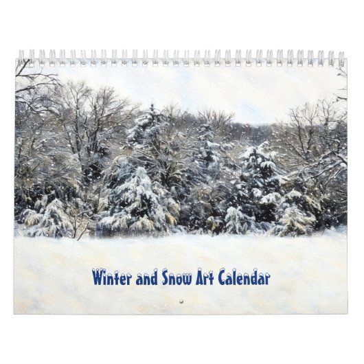 Winter- en sneeuwkunstkalender kalender (Hoes)