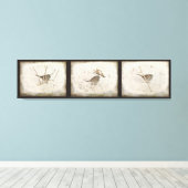 Winter en Sparrow Canvas Afdruk (Insitu (Houten vloer))