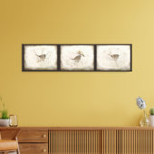 Winter en Sparrow Canvas Afdruk (Insitu (Woonkamer))