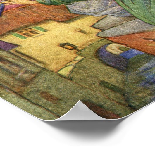 Winter en weiden door Florence Harrison Poster (Hoek)