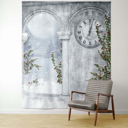 Winter Enchantment Foto Achtergrond Tapijt Wandkleed (In situ)
