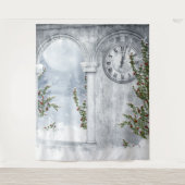 Winter Enchantment Foto Achtergrond Tapijt Wandkleed (Voorkant)