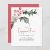 Winter Engagement Party Budget Invitations (Voorkant / Achterkant)