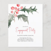 Winter Engagement Party Budget Invitations (Voorkant)