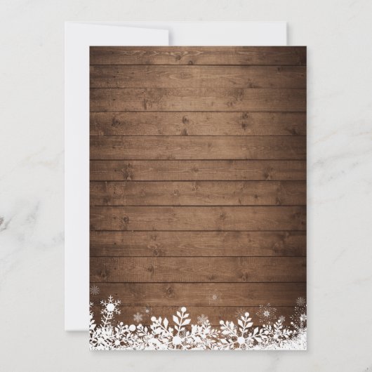 Winter Engagement Party Snowflakes String Lights Kaart (Achterkant)