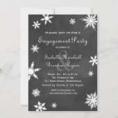 Winter Engagement Party Time to Drink Champagne Kaart (Achterkant)