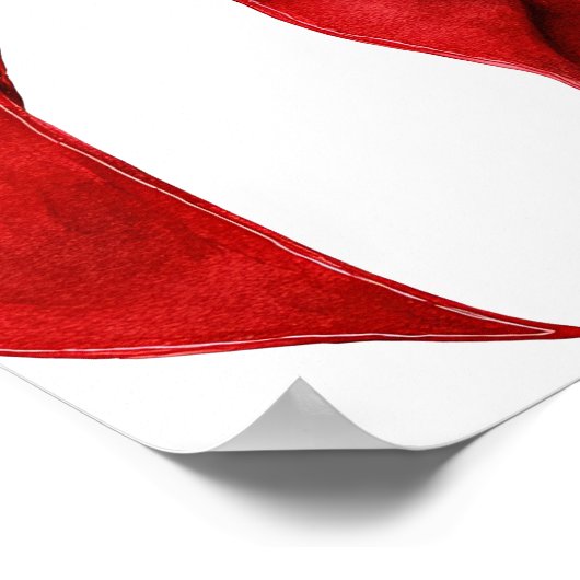 Winter Engagement She Said Yes Coquette Red Bow Poster (Hoek)