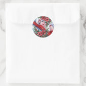Winter engel Kerstmis Ronde Sticker (Tas)
