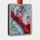 Winter engel kerstversiering metalen ornament (Rechts)