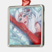 Winter engel kerstversiering metalen ornament (Links)