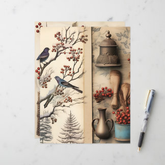Winter Ephemera Scrapbook Papier