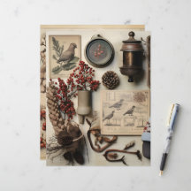  Winter Ephemera Scrapbook Papier