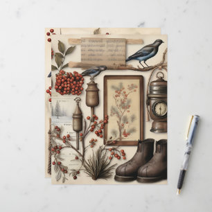 Winter Ephemera Scrapbook Papier