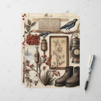 Winter Ephemera Scrapbook Papier