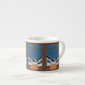 Winter Espresso Mug - Snow Globe Scene Kop (Voorkant rechts)