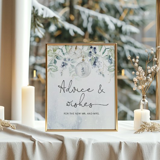 Winter eucalyptus advies en wensen voor pasgetrouw poster