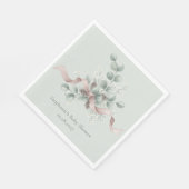 Winter Eucalyptus Baby Shower Napkins Servet (Hoek)