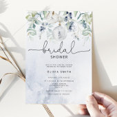Winter eucalyptus bridal shower kaart