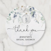 Winter eucalyptus bruiloftsshower favor tag bedankjes labels (Voorkant)