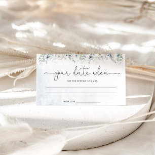 Winter eucalyptus Datum ideeën. Datum jar Informatiekaartje