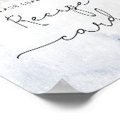 Winter eucalyptus laat hier uw receptenkaart achte poster (Hoek)